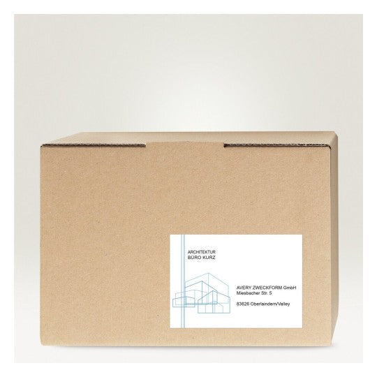Avery Druckeretiketten, 210 mm × 148 mm, weiss, Papier, permanent, 65 Blätter