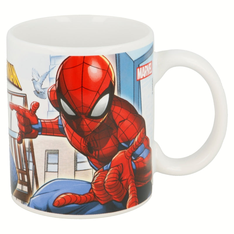 Stor Spider-Man Streets Tasse – 325 ml, Ø 8 cm, H 10 cm, Keramik, Mehrfarbig, spülmaschinenfest