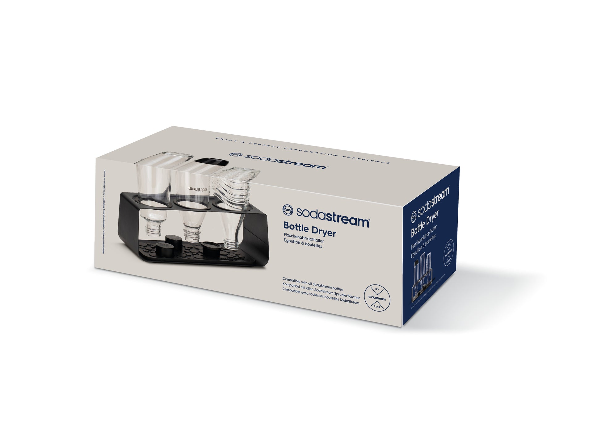 SodaStream Tropfschale – für Wassersprudler-Flaschen, Edelstahl/Silikon, Schwarz
