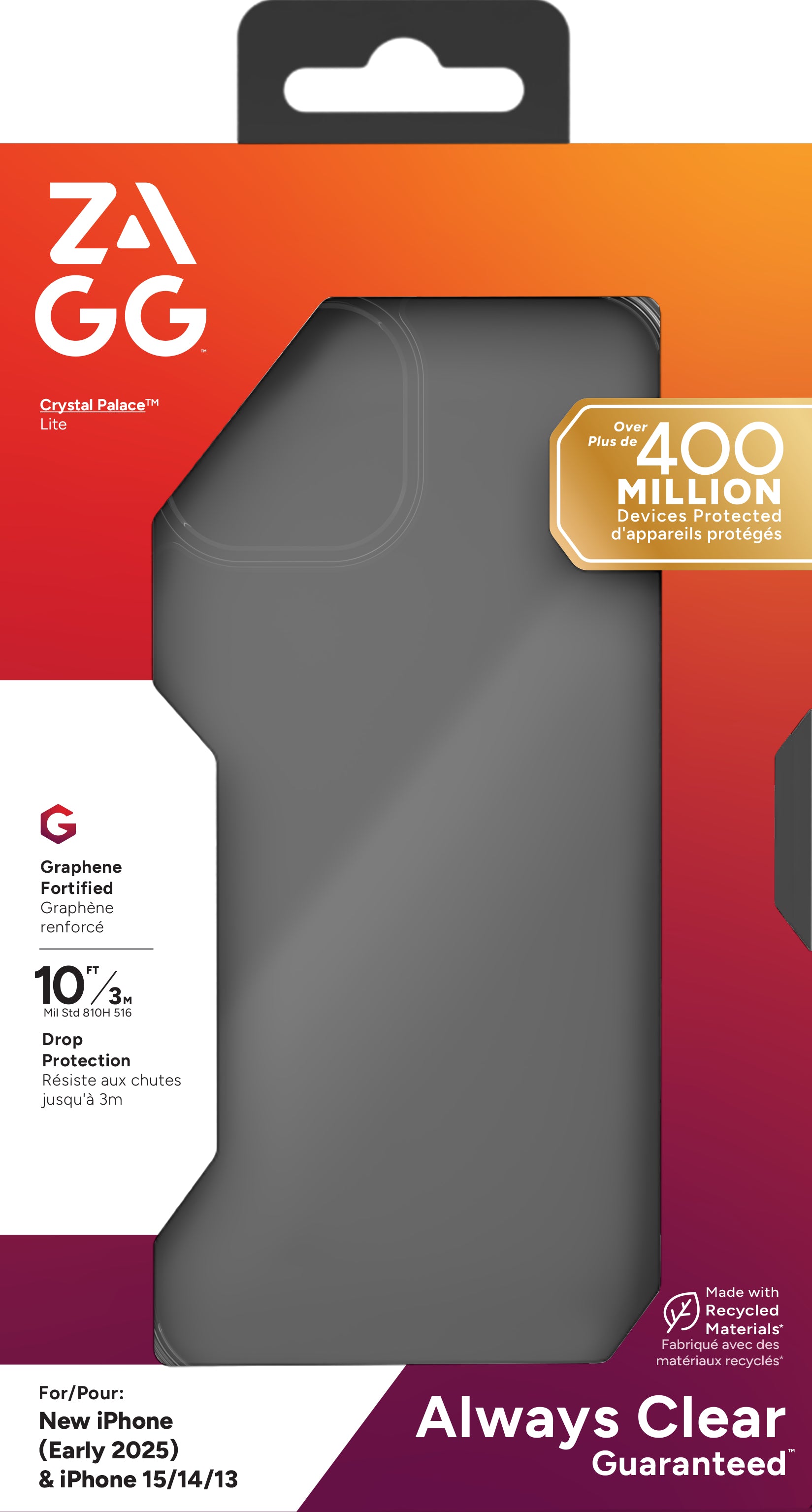 ZAGG Backcover CRYSTAL PALACE LITE – für Apple iPhone 15/14/13