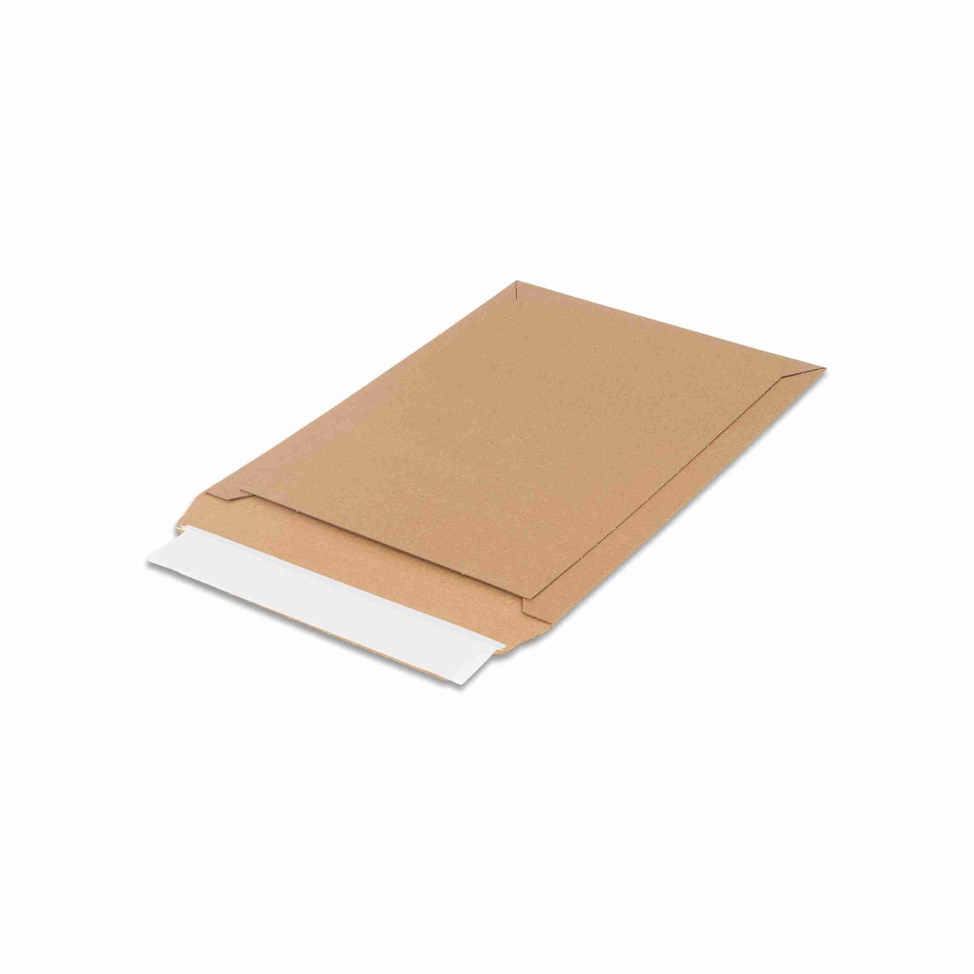 Model Karton-Versandtasche – 235 × 340 × 35 mm, selbstklebend, Karton, braun – 1 Stk., ab 100 Stk.