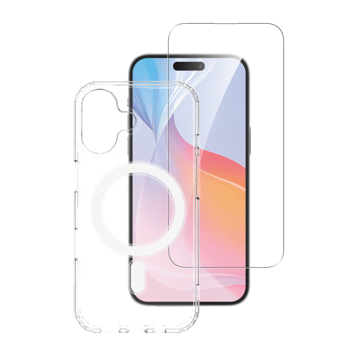 4smarts 360° Premium – Backcover – für Apple iPhone 16, MagSafe, TPU + Gehärtetes Glas, Transparent