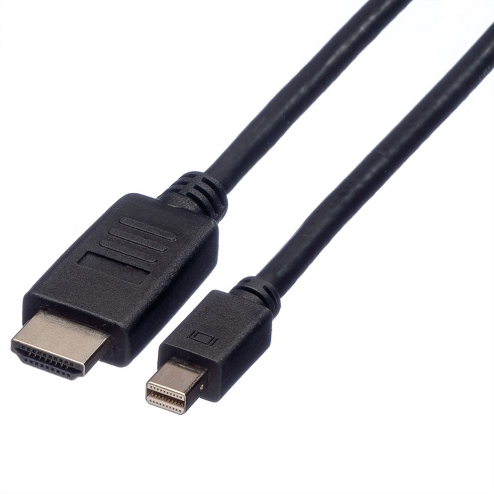 ROLINE Mini DisplayPort auf HDMI Kabel DP 1.1 1080p 60 Hz – 1,5 m – für Laptop, PC, TV