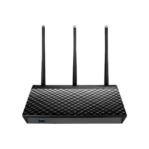 ASUS RT-AC1900U WLAN-Router – Wi-Fi 5 (1,9 Gbit/s), Dual-Band (2,4/5 GHz), 4× LAN, USB