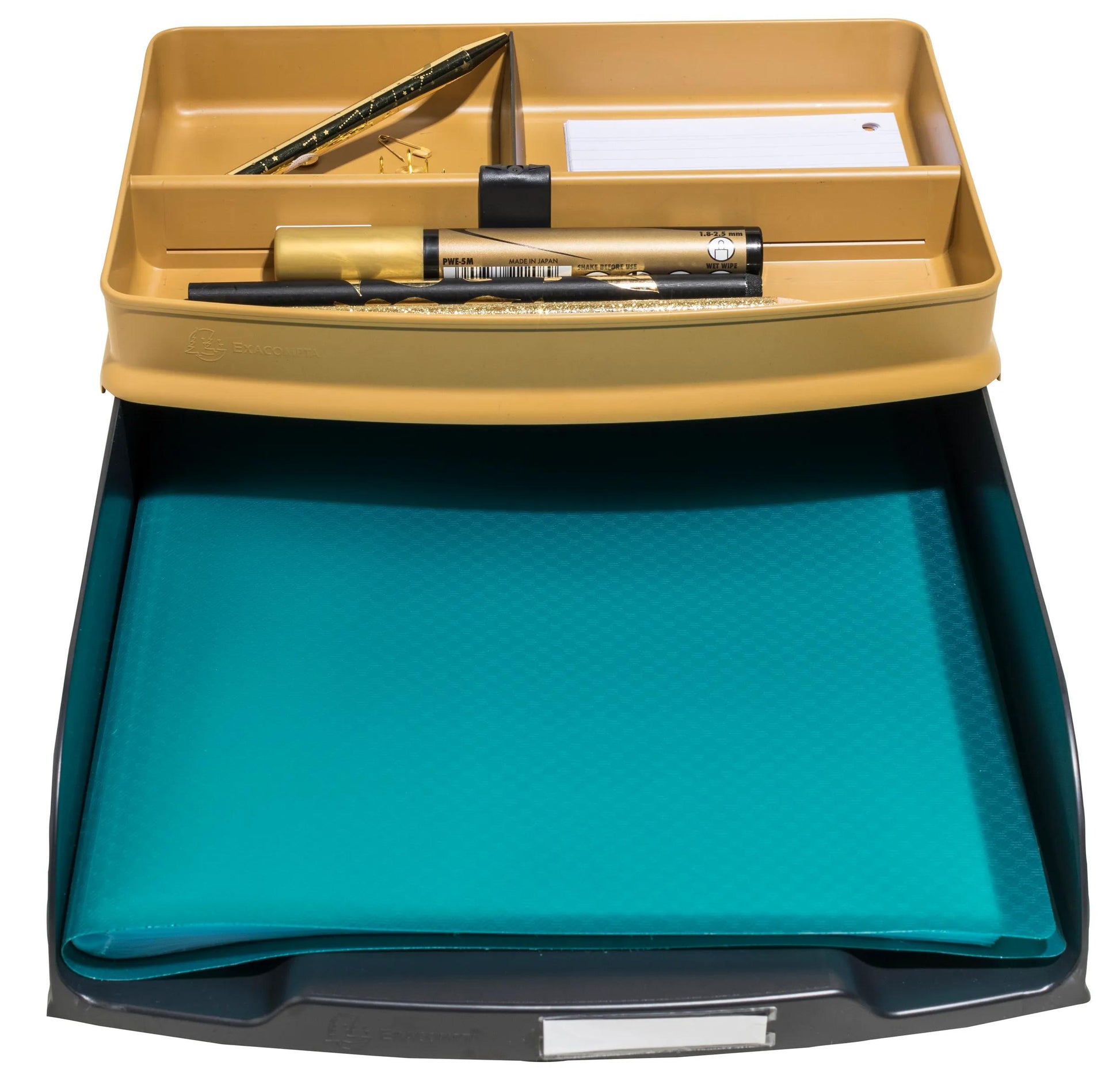 Exacompta Neo Deco – Briefkorb für A4+, hoch, Polystyrol (PS), schwarz, 346 × 65 × 255 mm