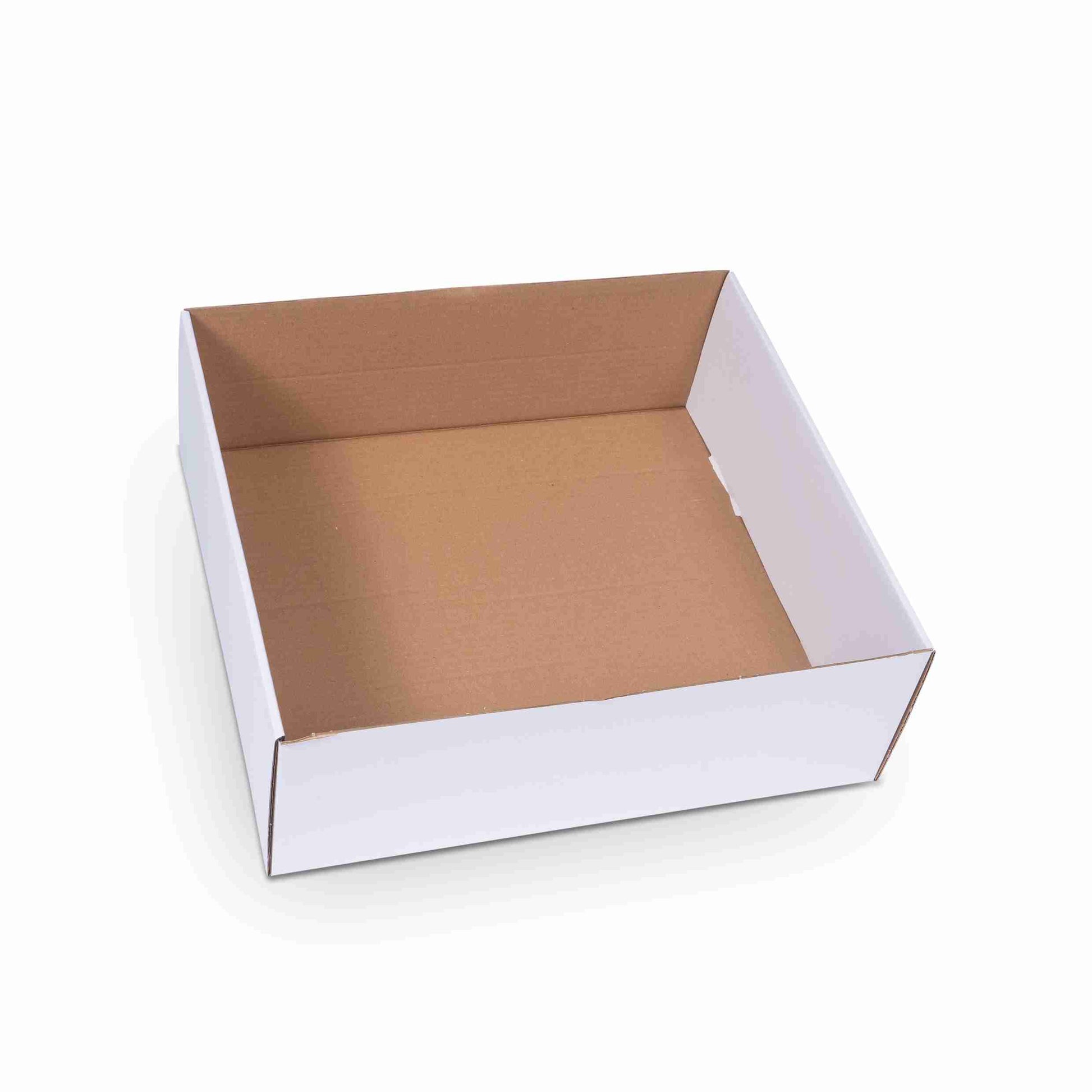 Frische verpackung Teleskopbox – 416 × 388 × 145 mm, weiss, Wellkarton, nassfest, Deckel – 1 Palette (500 Stk.)