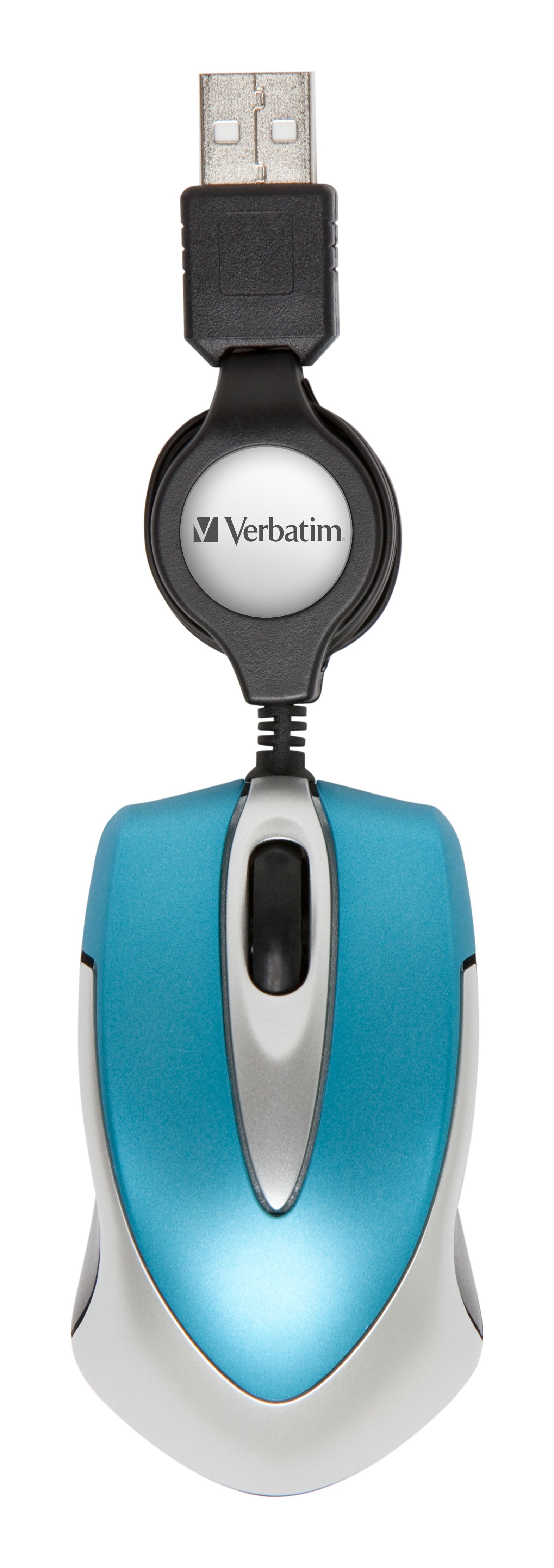 Verbatim Go Mini – Maus – Kabelgebunden (USB‑A), 1000 DPI, beidhändig, Blau