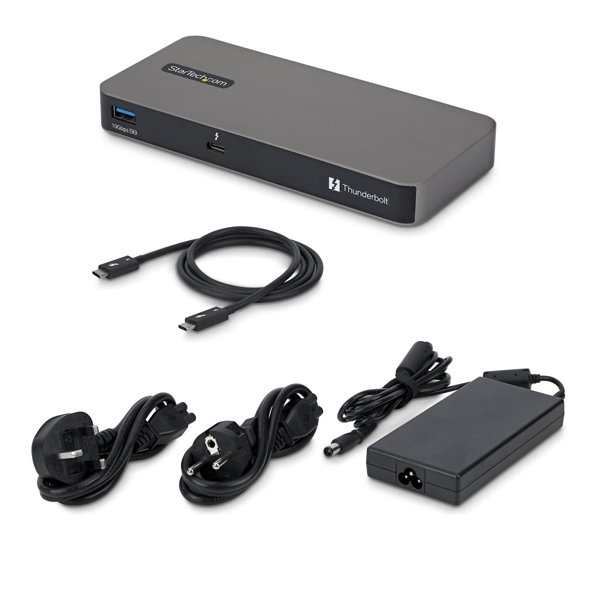 StarTech.com 303UE-TB5 Thunderbolt-Hub – Thunderbolt 5, 1× USB-A, 140 W PD, 3× TB5, für Windows/Mac