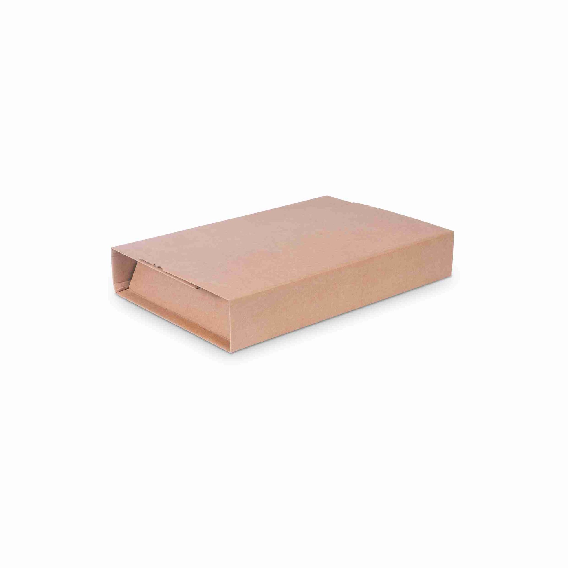 Model Versandverpackung – 350 × 260 × 70 mm, braun, Wellkarton, Automatikboden, selbstklebend – 1 Stk., ab 20 Stk.