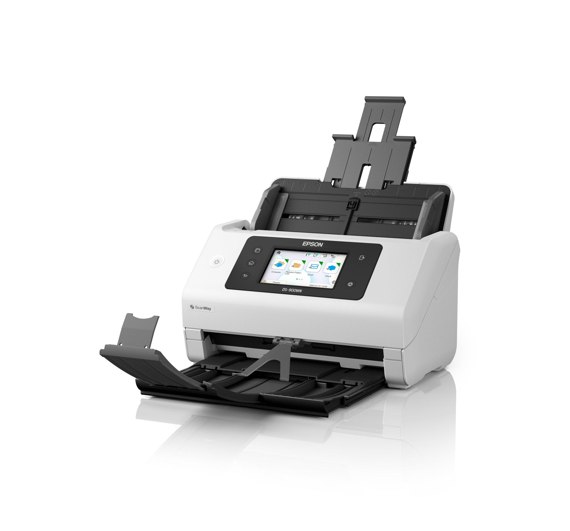 Epson Dokumentenscanner, A4, 70 ppm, ADF 100 Blatt, WLAN, LAN
