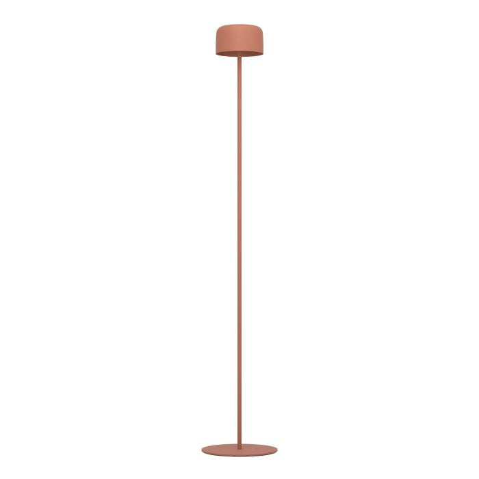 EGLO Stehleuchte Aussen – 120 cm, 270 lm, Warmweiss, 3000 K, IP44, Akku & Solar, Touch, USB-C, Braun, Stahl