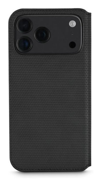 Black Rock Booklet Slim Folio – für Apple iPhone 17 Pro Max, mit Kartenfach, Mikrofaser+PU+TPU, schwarz