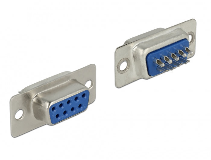 DeLOCK 65882 RS-232 Adapter – DB9 (Sub-D 9) zu Lötpins, Seriell, Blau/Silber