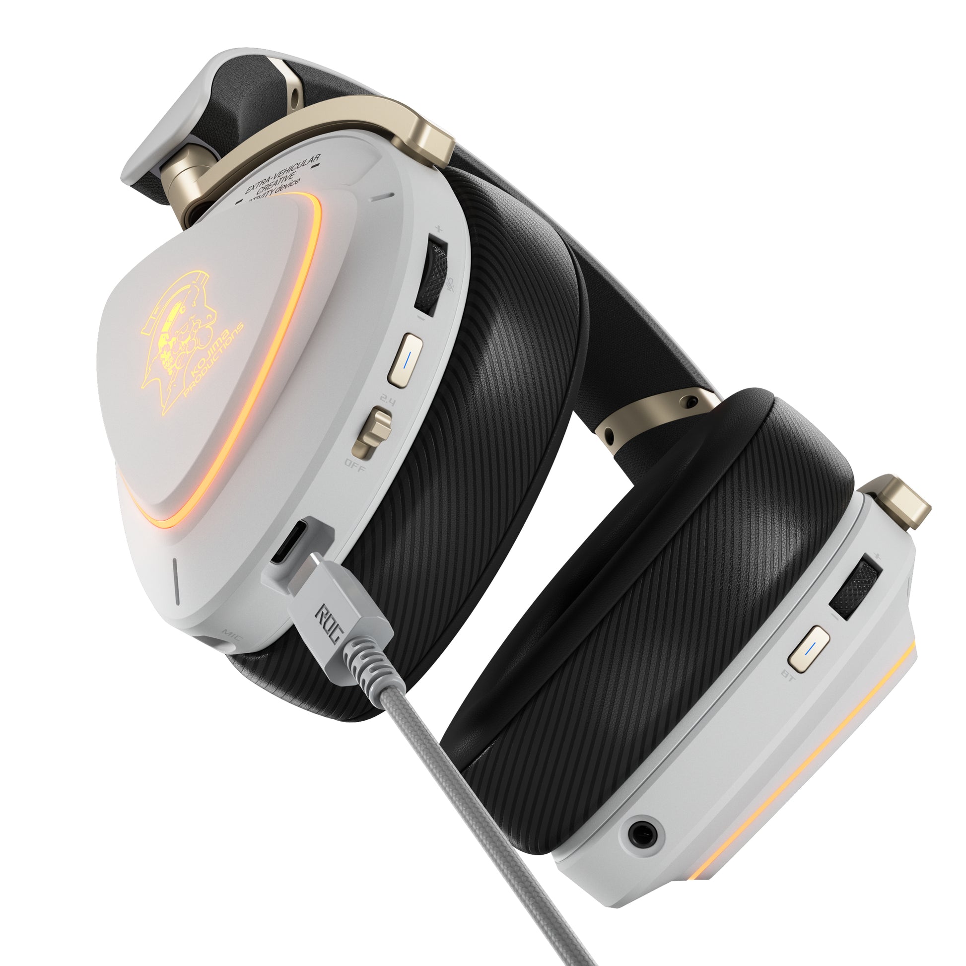 ASUS ROG Delta II-KJP Gaming-Headset – Over-Ear, Stereo, Kabel + BT, 3,5 mm Klinke, Schwarz/Weiss