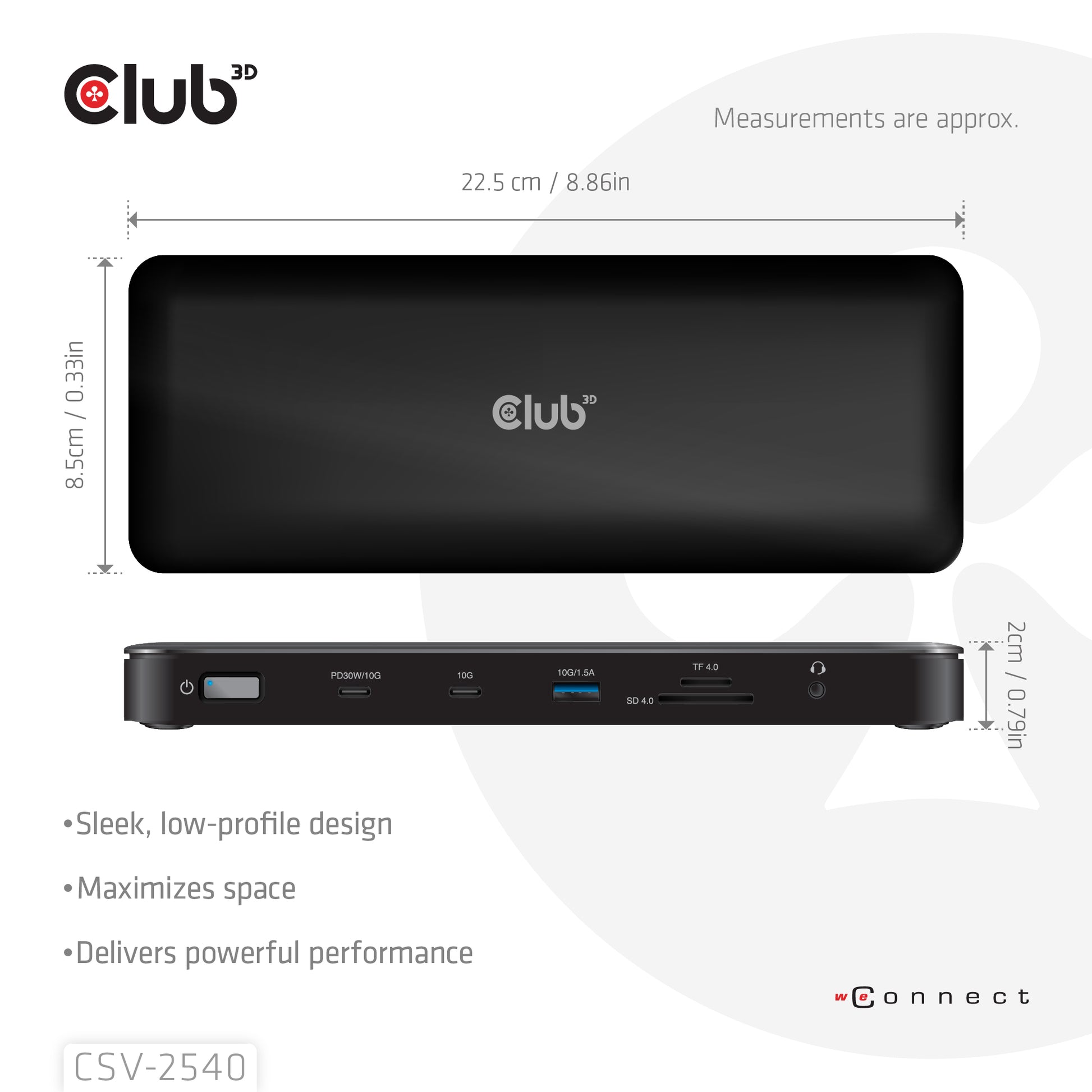 CLUB3D Club 3D 14-in-1 Dockingstation – USB4, DP/HDMI, 2× USB-A, microSD, für Universal