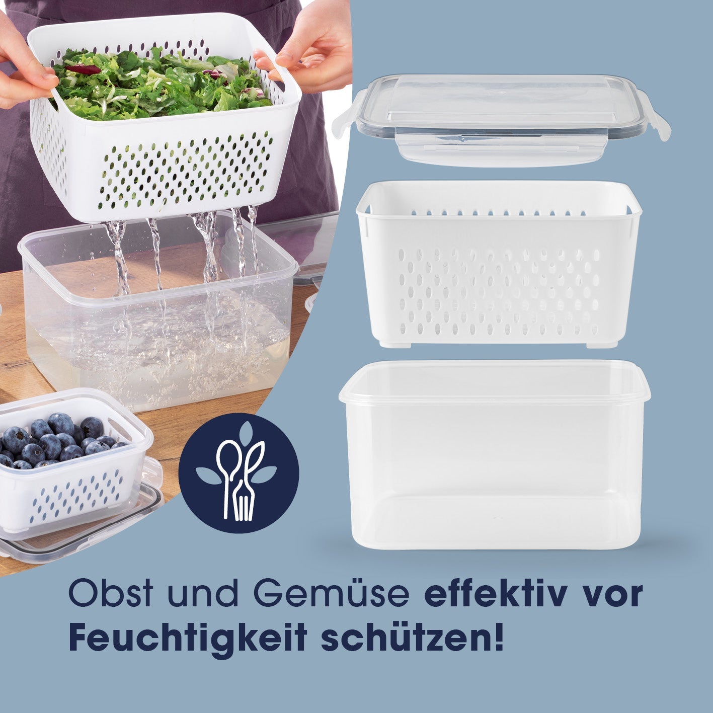 Gourmetmaxx Vorratsdose 4 l, 21 × 25 × 14,5 cm, Polypropylen (PP)/Silikon, 12-teilig (4 Dosen)