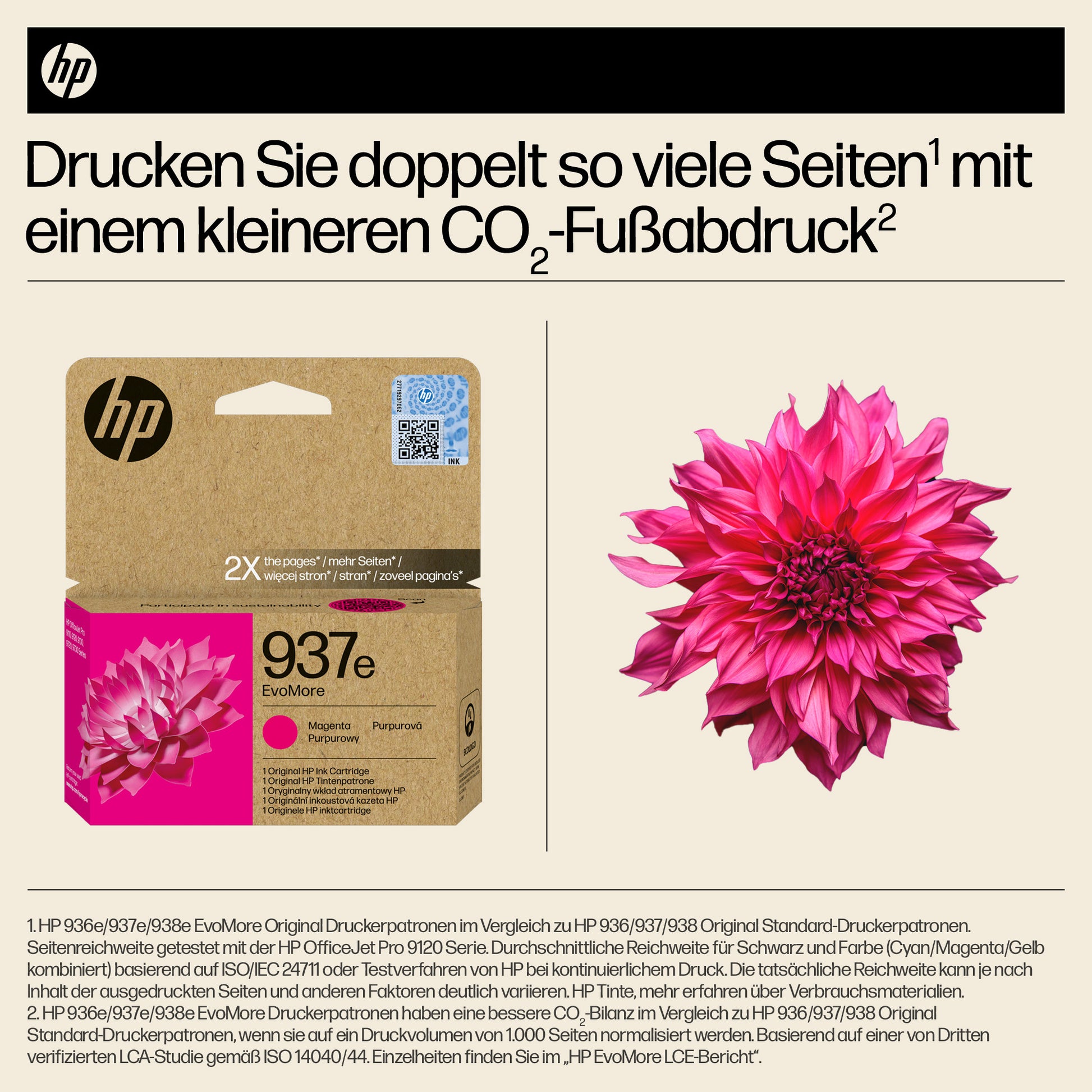 HP 937EXL Evomore Magenta Tintenpatrone (Original) – 1'650 Seiten – für 937E