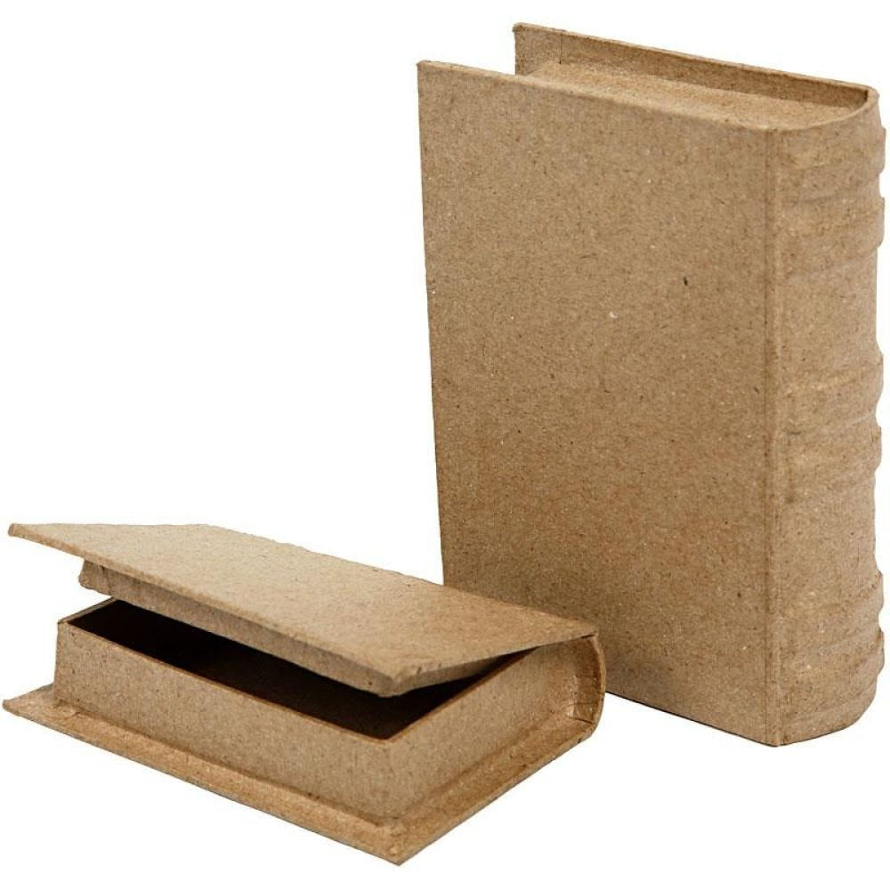 Creativ Company Geschenkbox Buchform Papier – 80 × 115 × 25 mm – 2 Stk.