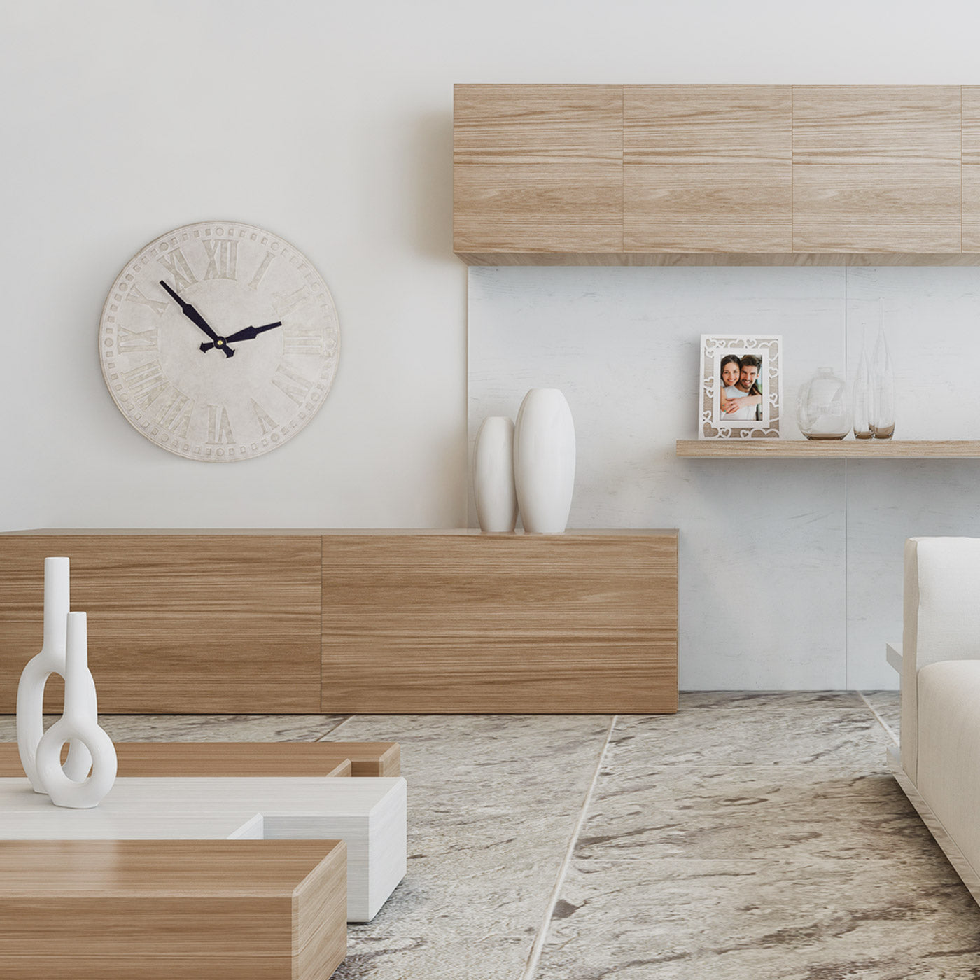 ZEP EIBERT Bilderrahmen Sofia, weiss/braun, MDF, 23,5 × 18,5 cm, mit Aufsteller, 1 Stück