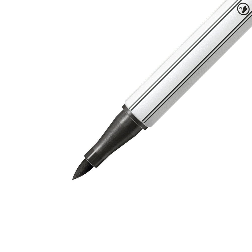 STABILO Pen 68 – Pinselstift, Pinselspitze, wasserbasiert, schwarz