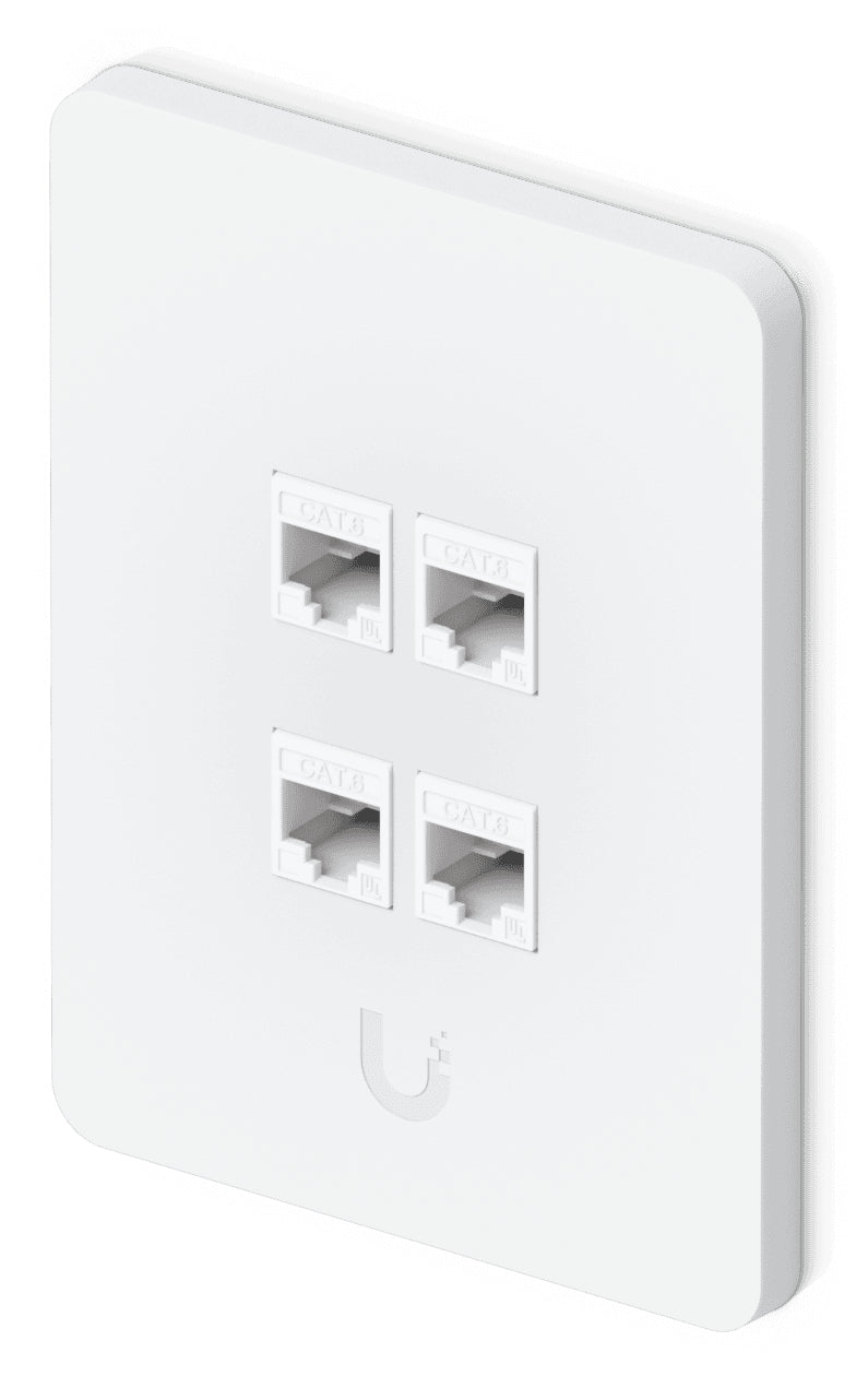 Ubiquiti Keystone-Modul RJ45, 4×RJ-45, 4er-Pack, Schrauben enthalten, Wandmontage, 118×88×9,6 mm – Weiss