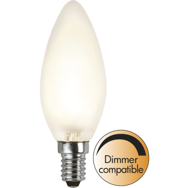 Star Trading Leuchtmittel E14 Kerzenform – Warmweiss 2700 K, 400 lm, 4 W – IP44 – 10 Stk., Transparent/Glas