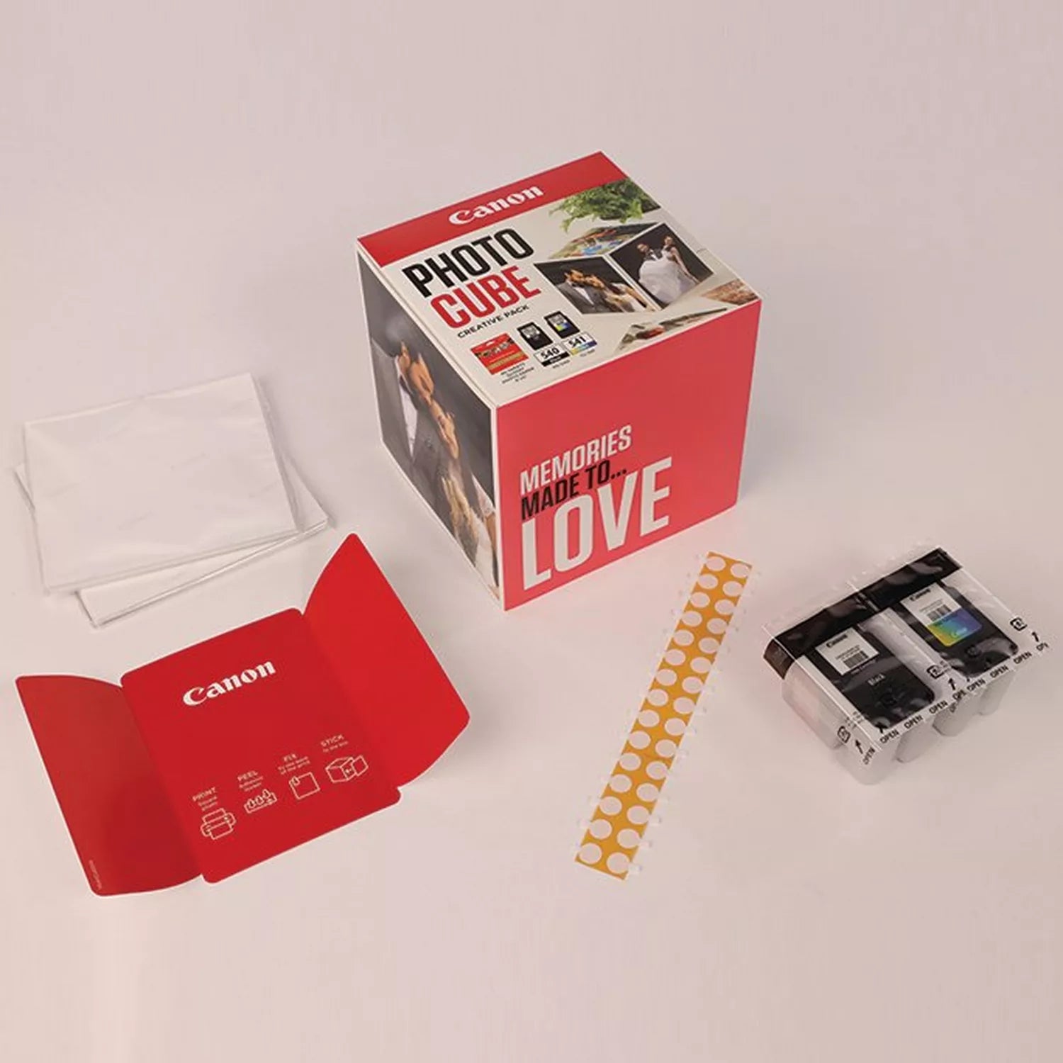 Canon Tintenpatronen-Multipack PG-540/CL-541 Photo Cube, mit 5" × 5" Fotopapier – für PIXMA