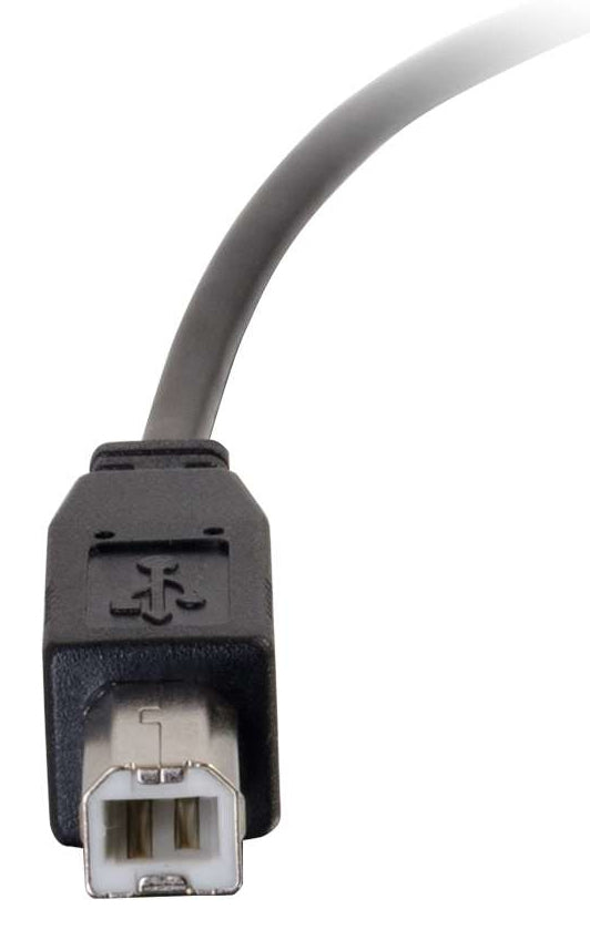 C2G USB-C auf USB-B Kabel – USB 2.0 (480 Mbit/s) – 1,83 m – Goldkontakte, Magnetisch abgeschirmt – Schwarz