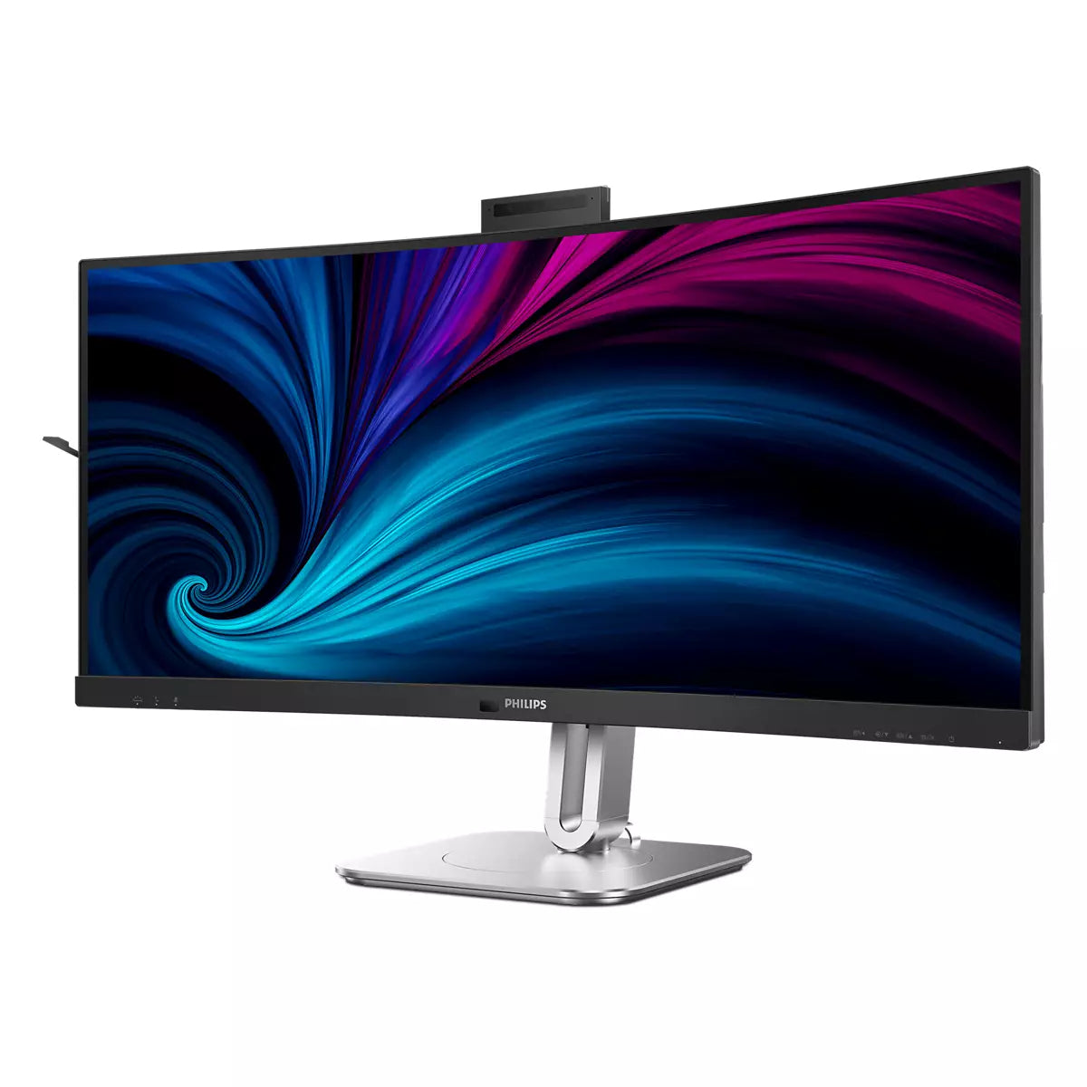 Philips 34B2U6603CH/00 – Monitor, 34", VA, 120 Hz, 300 cd/m², Webcam, 3× USB-C, KVM, VESA 100 × 100, Schwarz