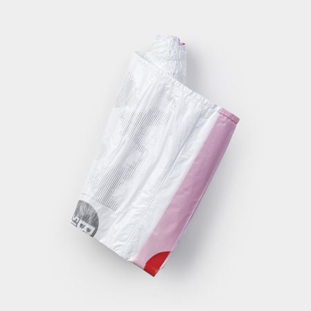 Brabantia Kehrichtsack für PerfectFit B – 5 l, mit Zugband, PE, weiss, 330 × 340 mm, 40 Stk