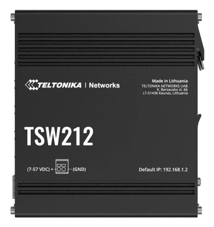 Teltonika TSW212 – Managed L2/L3 Switch – 8× 1G, 2× SFP, DIN-Schiene