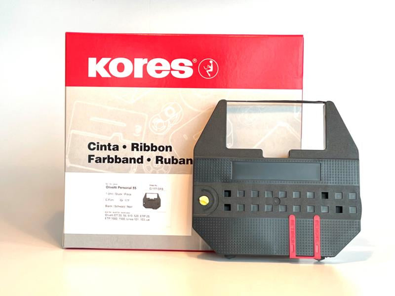 Kores Farbband – Carbon, schwarz – Gruppe 177 – für Olivetti Personal 55