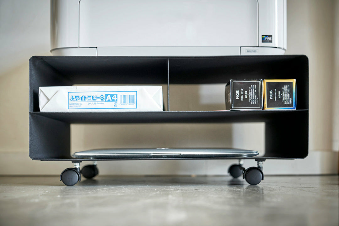 Yamazaki Regal, TOWER – freistehend – 2 Böden – 37 × 48 × 19 cm – 19,7 kg – schwarz – Stahl