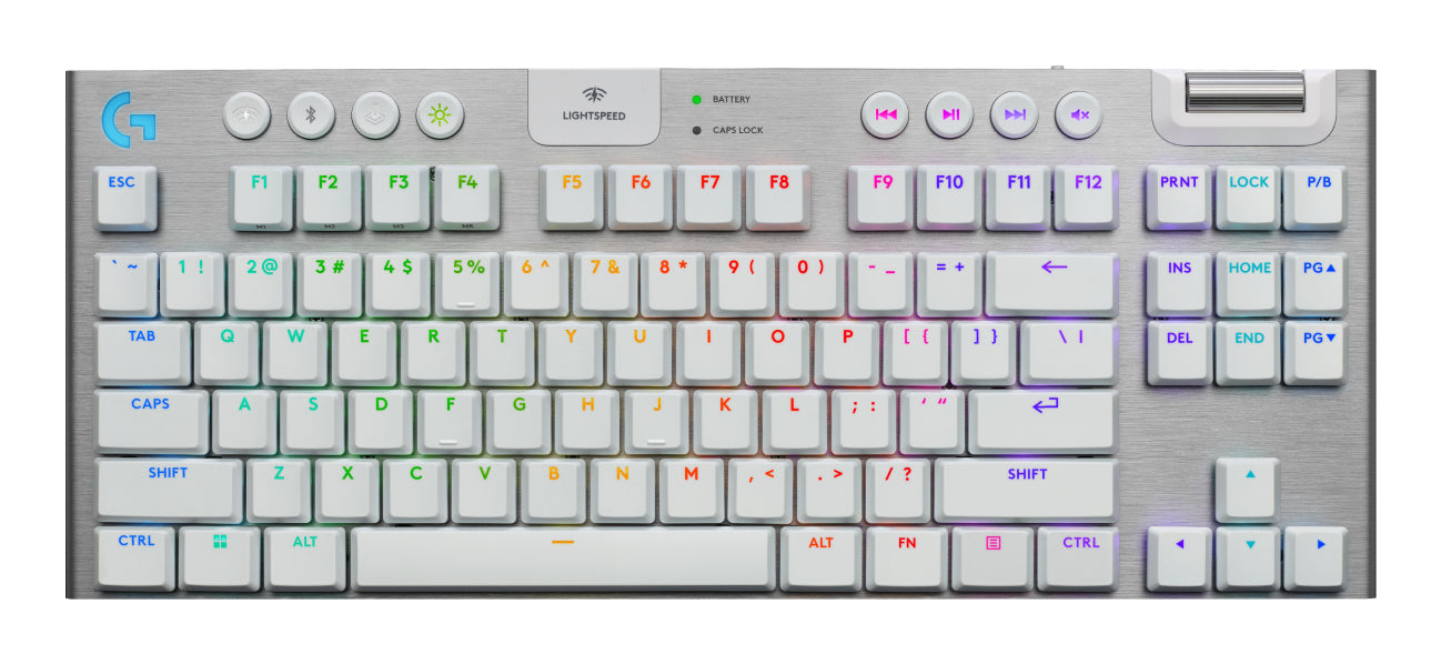 Logitech G G915 X LIGHTSPEED – Gaming-Tastatur TKL – Mechanisch, RGB – Bluetooth & 2,4 GHz (USB-A) – Weiss
