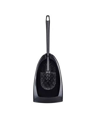 Diaqua WC-Bürstenset – Kunststoff, schwarz, mit Randreiniger, H 41 cm