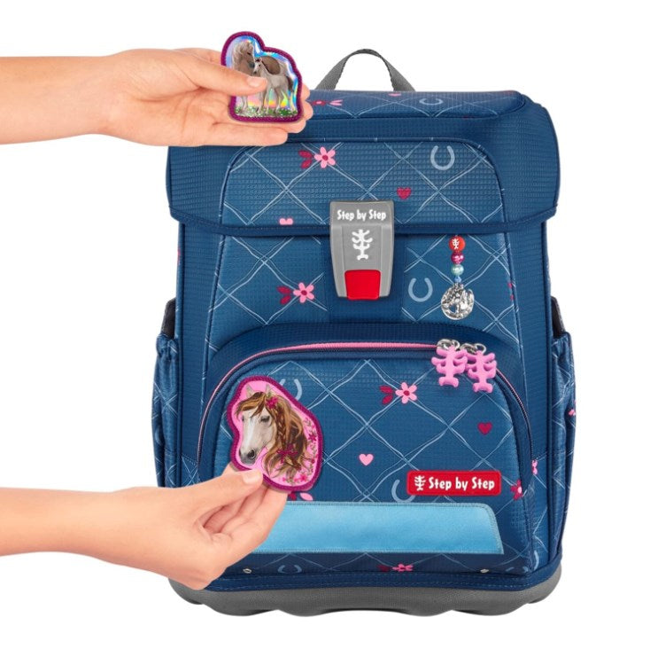 Step by Step Schulrucksack-Set Cloud – 5-teilig – Horse Lima – Recycelte Materialien