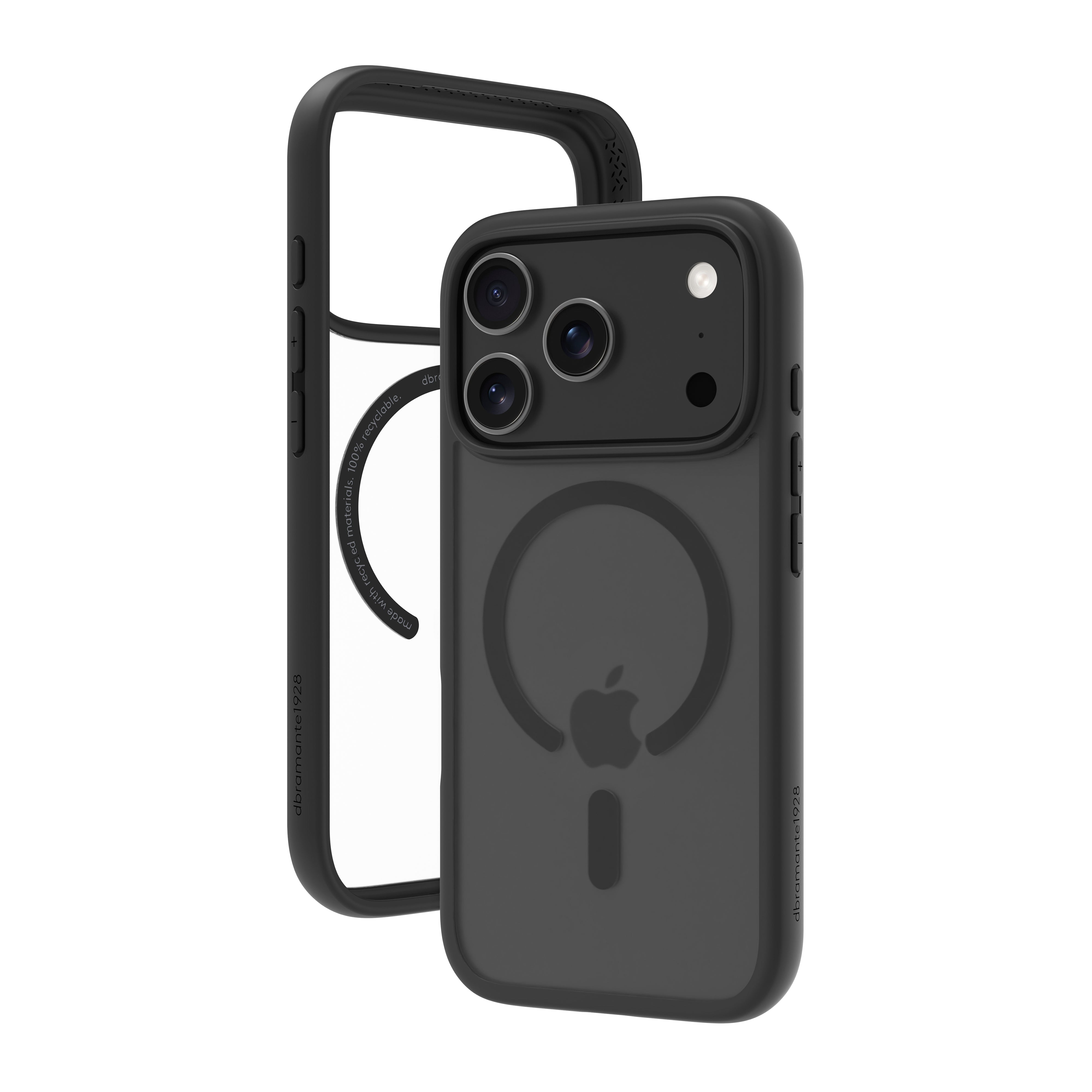 dbramante1928 Grenen MS Backcover – für Apple iPhone 17 Pro, Recycling-Kunststoff, schwarz, bis 2 m sturzsicher