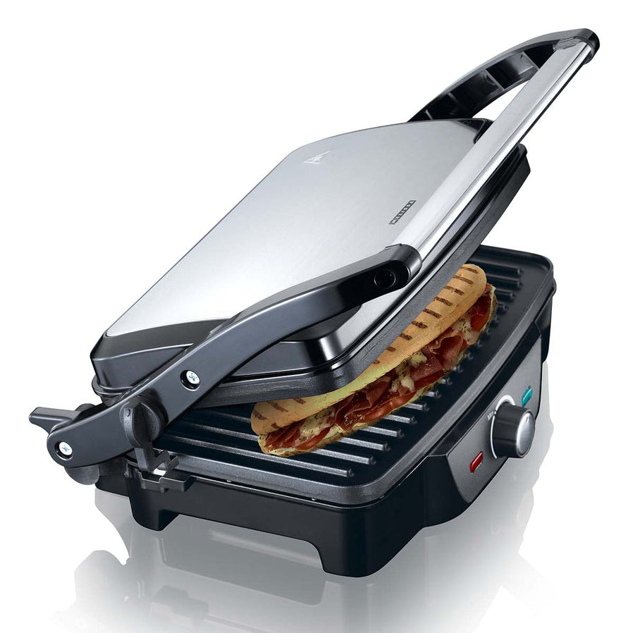 Melissa Kontaktgrill 16240108 – 1 600 W, 180°-Öffnung – Schwarz/Edelstahl