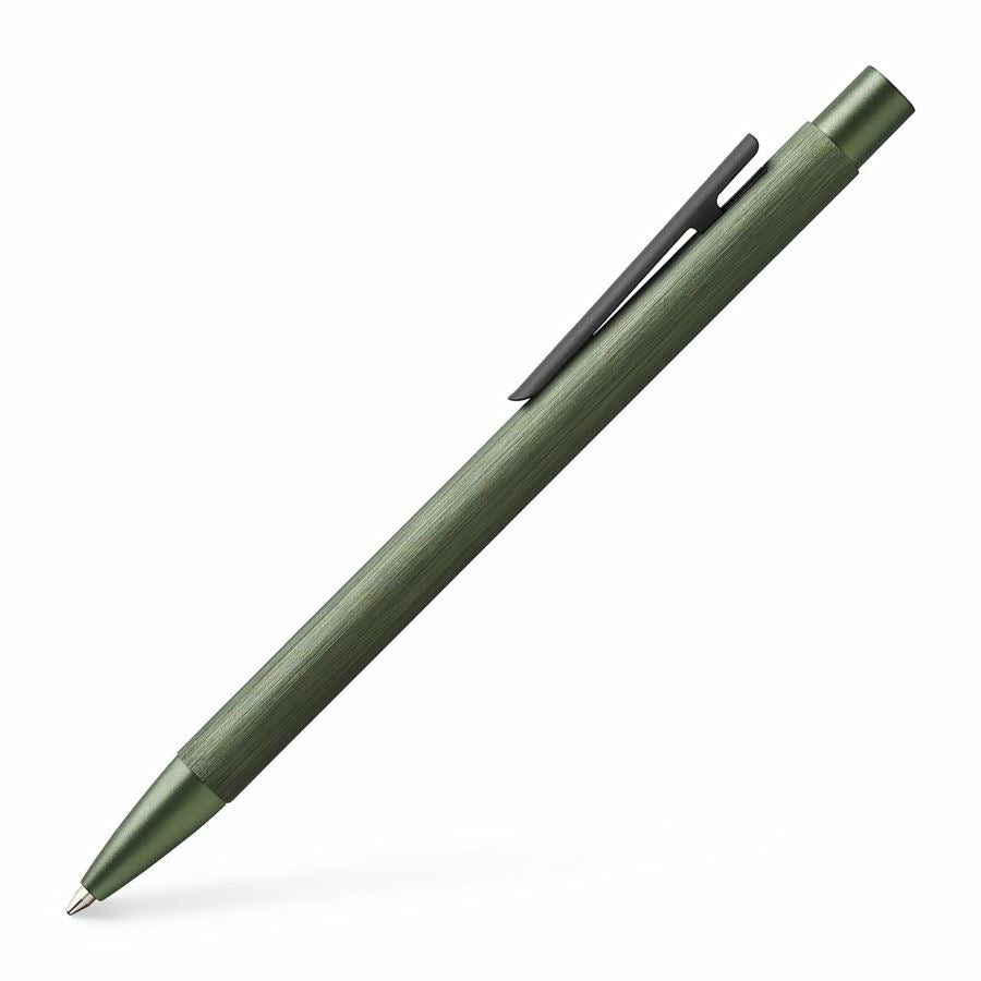 Faber-Castell Neo Slim Kugelschreiber – Schwarz, Druck, Aluminium, Olive, nachfüllbar