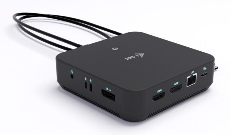 i-tec Dockingstation – USB-C, 1× DP, 2× HDMI, 5× USB-A, 100 W PD, GbE, 3,5 mm Audio, für Windows/Mac/Linux
