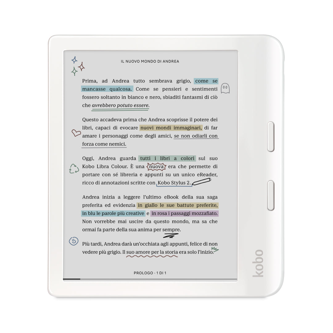 Rakuten Kobo Kobo Libra – 7" E-Ink Kaleido 3, Weiss