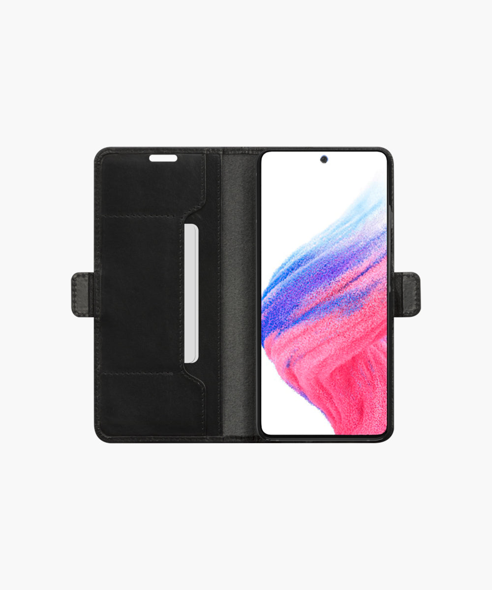 dbramante1928 Copenhagen Slim Folio – für Samsung Galaxy A53, Magnetverschluss, Schwarz