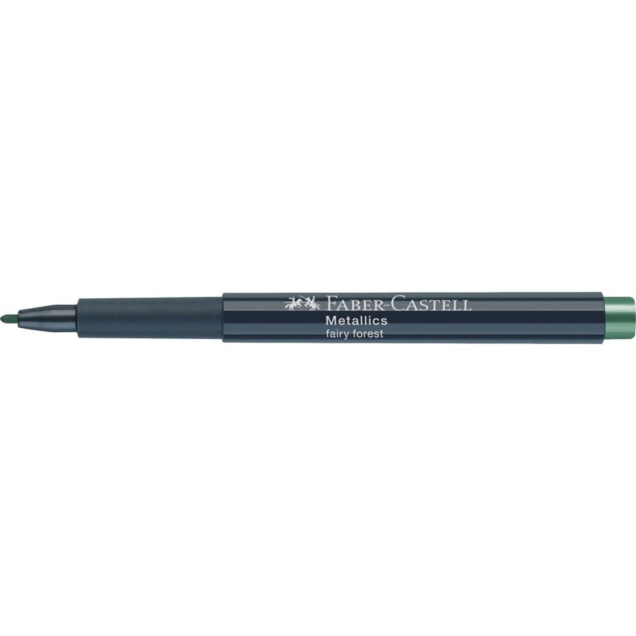 Faber-Castell Non-Permanent Marker Metallic – Rundspitze 1,5 mm – Fairy Forest – trocken abwischbar