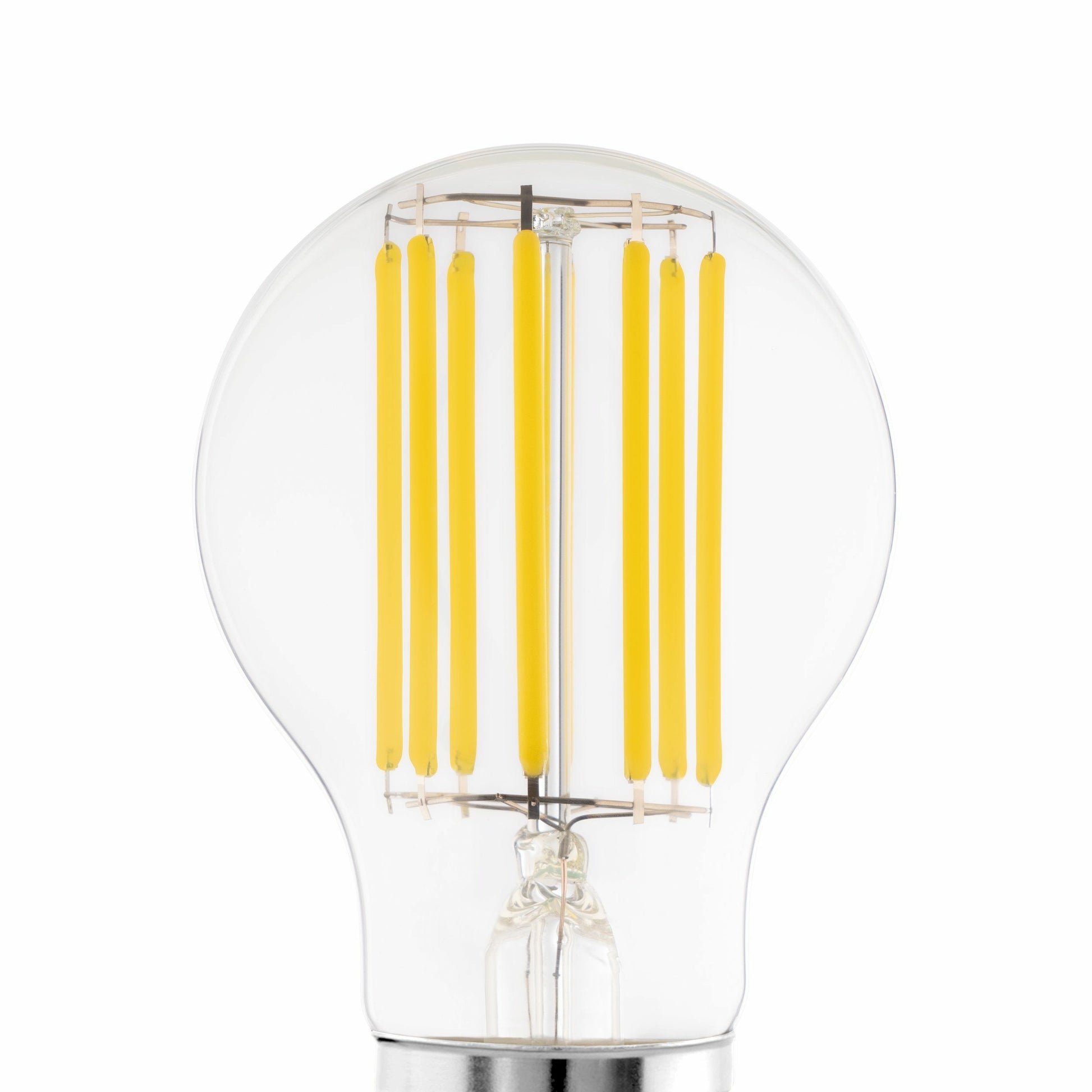 EGLO LED-Leuchtmittel E27 A60 – Warmweiss 3000 K, 1521 lm, 7 W – IP20 – 1 Stk., Transparent, Glas