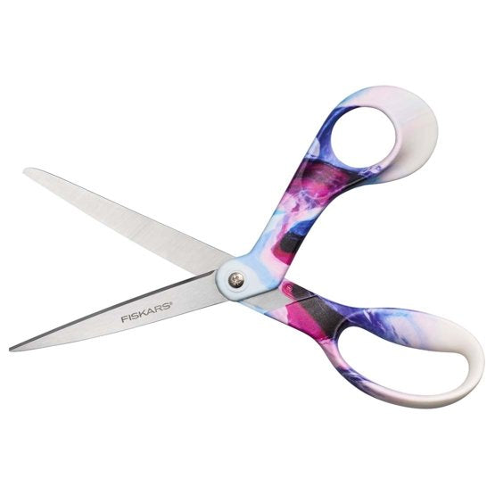 Fiskars Morph Schere 21,0 cm, spitz, für Rechtshänder – Edelstahl, ergonomischer Griff, farbig sortiert