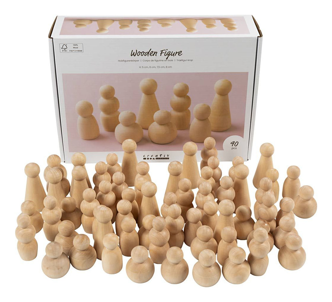 Creativ Company Holzfigur, Pappel, Beige, 23 × 10 × 33 cm, 90 Stk., FSC