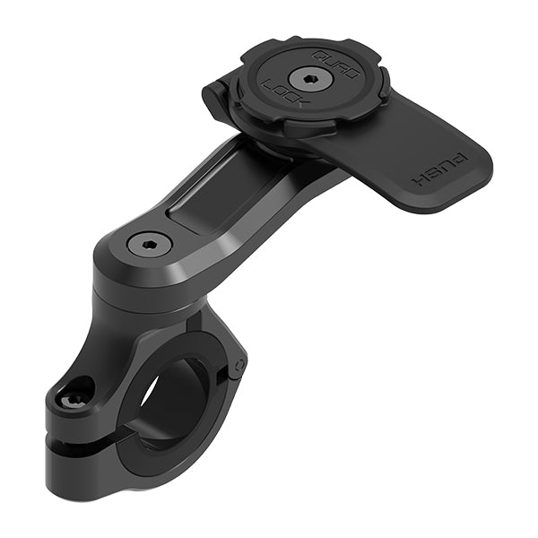 Quad Lock Motorrad-Lenkerhalterung Pro, Klemmhalterung, 360° drehbar – für Quad Lock Cases – Schwarz/Chrom