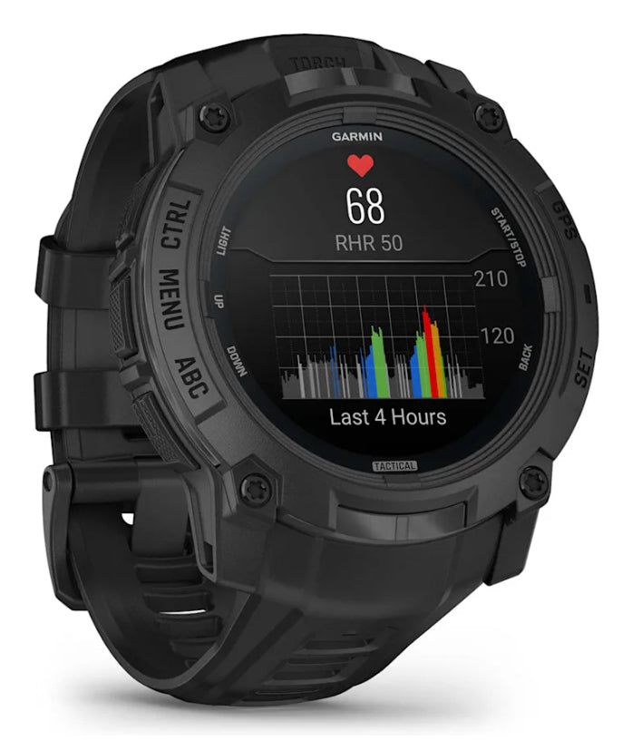 Garmin Instinct 3 AMOLED Tactical Edition – GPS-Smartwatch – 50 mm, GPS, Bluetooth, AMOLED, Schwarz