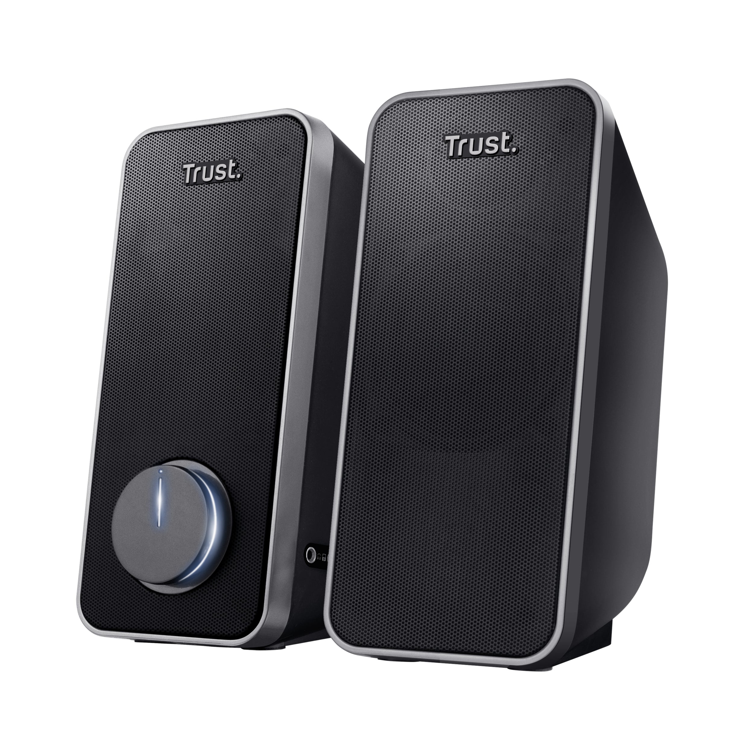 Trust Arys Set – PC-Lautsprecher-Set – 2.0, 14 W, 3,5 mm Klinke, Schwarz
