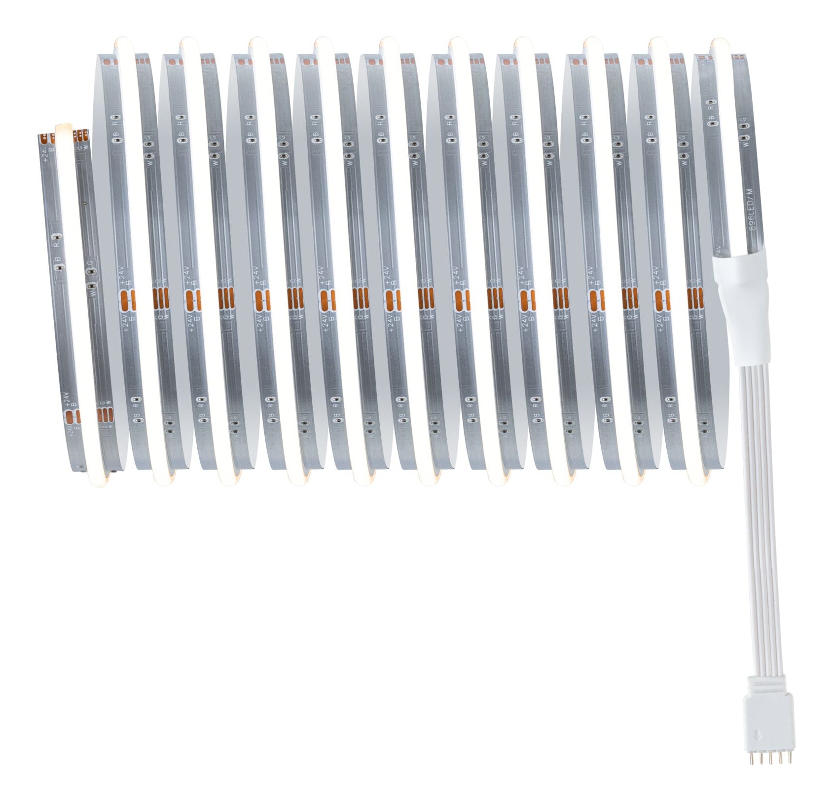 Paulmann LED-Strip – 3 m, 1590 lm, 18 W, RGBW/3000 K, dimmbar, silber, inkl. Netzteil, Fernbedienung